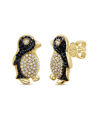 Sabrina Designs 14k 0.21 Ct. Tw. Diamond Penguin Studs In Gold