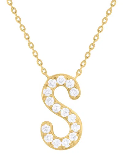 Sabrina Designs 14k 0.21 Ct. Tw. Diamond S Initial Pendant In Gold