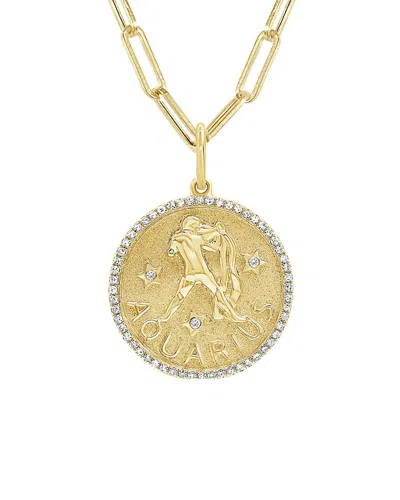 Sabrina Designs 14k 0.21 Ct. Tw. Diamond Zodiac Aquarius Necklace
