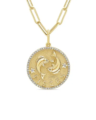 Sabrina Designs 14k 0.21 Ct. Tw. Diamond Zodiac Pisces Necklace