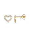 Sabrina Designs 14k 0.21 Ct. Tw. Open Heart Earrings