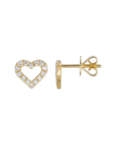 Sabrina Designs 14k 0.21 Ct. Tw. Open Heart Earrings