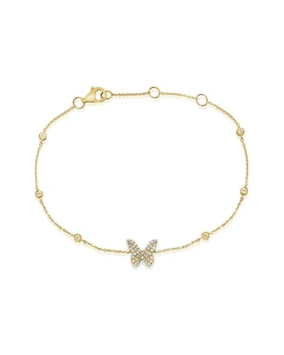 Sabrina Designs 14k 0.22 Ct. Tw. Diamond Butterfly Bracelet In Gold