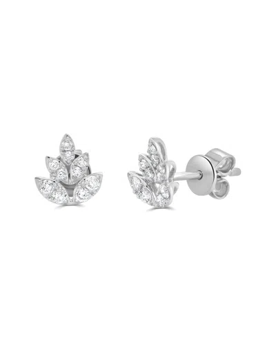 Sabrina Designs 14k 0.22 Ct. Tw. Diamond Floral Studs In White