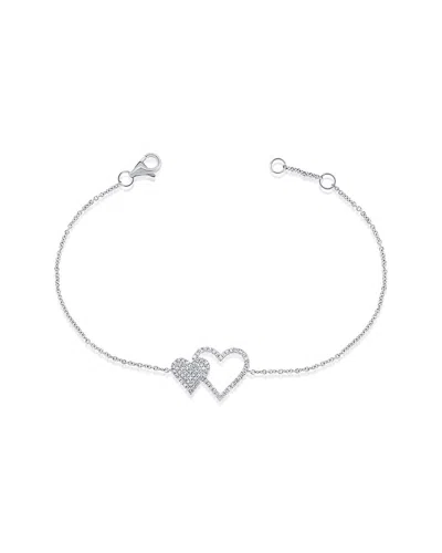 Sabrina Designs 14k 0.22 Ct. Tw. Heart Bracelet In Metallic