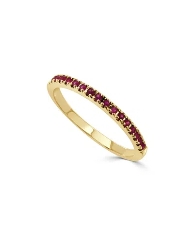 Sabrina Designs 14k 0.23 Ct. Tw. Ruby Stackable Half-eternity Birthstone Ring In Red