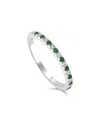 Sabrina Designs 14k 0.24 Ct. Tw. Diamond & Emerald Half-eternity Ring