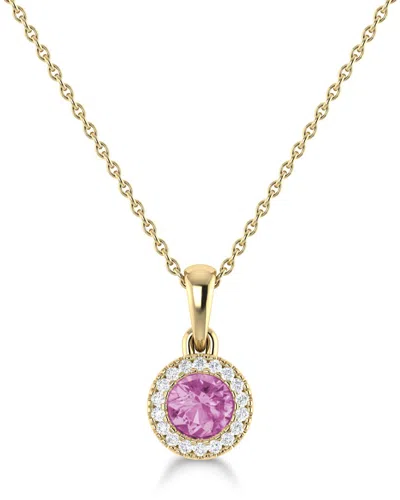 Sabrina Designs 14k 0.24 Ct. Tw. Diamond & Pink Tourmaline Pendant In Gold