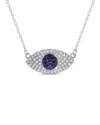 Sabrina Designs 14k 0.24 Ct. Tw. Diamond & Sapphire Evil Eye Necklace