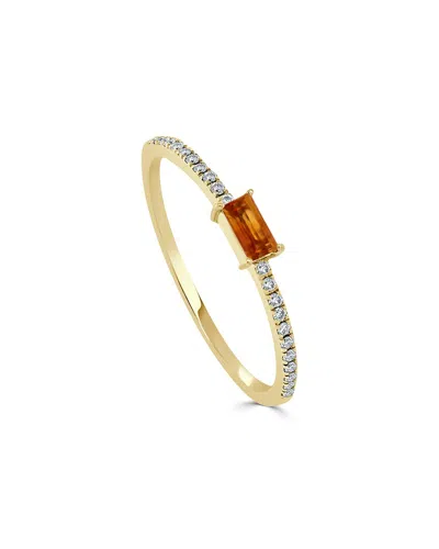 Sabrina Designs 14k 0.25 Ct. Tw. Diamond & Citrine Ring