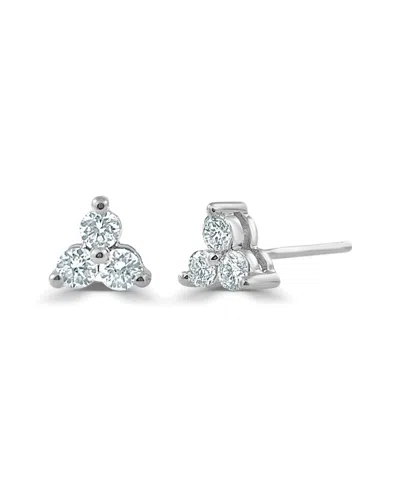 Sabrina Designs 14k 0.25 Ct. Tw. Diamond Cluster Studs In Silver
