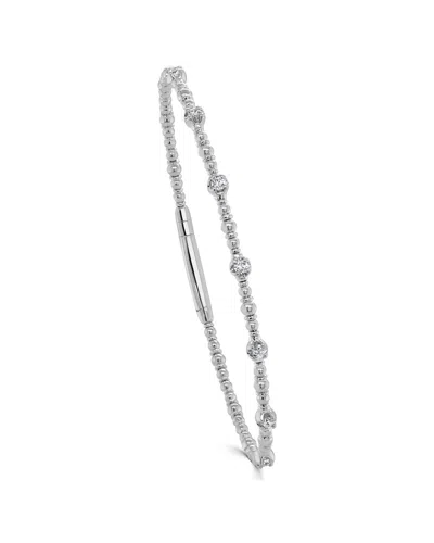 Sabrina Designs 14k 0.25 Ct. Tw. Diamond Flexible Bangle Bracelet In Silver