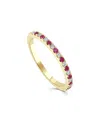Sabrina Designs 14k 0.26 Ct. Tw. Diamond & Sapphire Half-eternity Ring