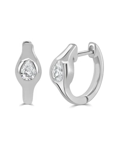 Sabrina Designs 14k 0.26 Ct. Tw. Diamond Huggie Earrings In Silver