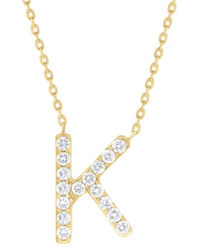 Sabrina Designs 14k 0.26 Ct. Tw. Diamond K Initial Pendant In Gold