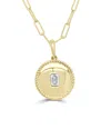 Sabrina Designs 14k 0.26 Ct. Tw. Diamond Medallion Necklace
