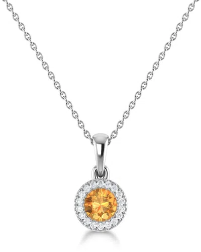 SABRINA DESIGNS SABRINA DESIGNS 14K 0.27 CT. TW. DIAMOND & CITRINE PENDANT
