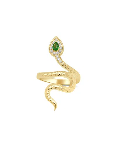 SABRINA DESIGNS SABRINA DESIGNS 14K 0.27 CT. TW. DIAMOND & EMERALD SNAKE WRAP RING
