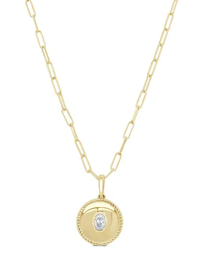 Sabrina Designs 14k 0.27 Ct. Tw. Diamond Medallion Necklace In Gold