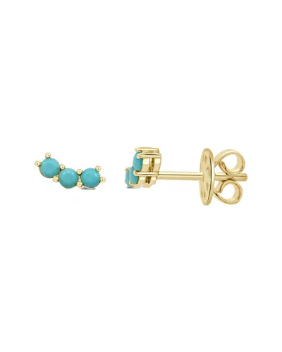 Sabrina Designs 14k 0.28 Ct. Tw. Turquoise Studs In Blue