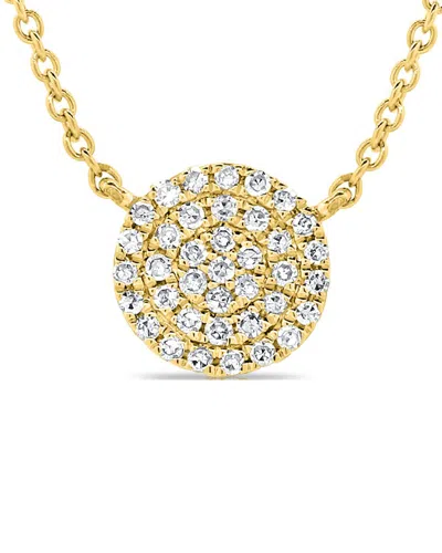 Sabrina Designs 14k 0.29 Ct. Tw. Diamond Disc Necklace