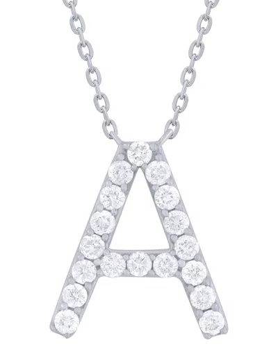Sabrina Designs 14k 0.30 Ct. Tw. Diamond A Initial Pendant In Metallic