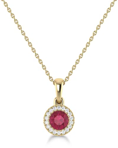 Sabrina Designs 14k 0.30 Ct. Tw. Diamond & Ruby Pendant In Gold