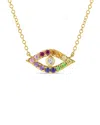 Sabrina Designs 14k 0.30 Ct. Tw. Diamond & Sapphire Evil Eye Necklace