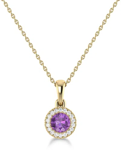 Sabrina Designs 14k 0.31 Ct. Tw. Diamond & Amethyst Pendant In Gold