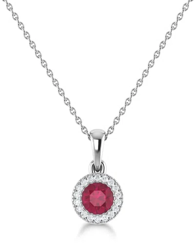 Sabrina Designs 14k 0.31 Ct. Tw. Diamond & Ruby Pendant In Gold