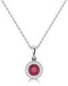 Sabrina Designs 14k 0.31 Ct. Tw. Diamond & Ruby Pendant