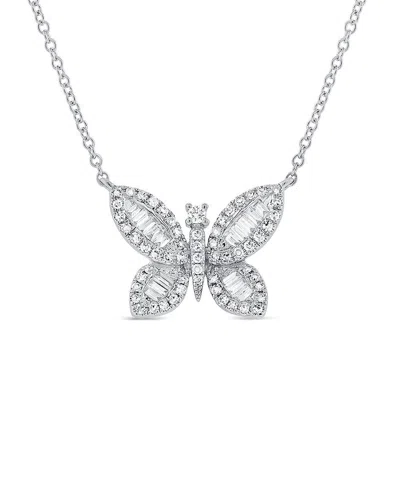 Sabrina Designs 14k 0.31 Ct. Tw. Diamond Butterfly Necklace
