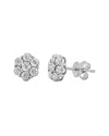 Sabrina Designs 14k 0.31 Ct. Tw. Diamond  Cluster Stud Earrings In Silver