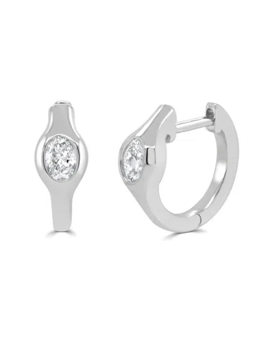 Sabrina Designs 14k 0.31 Ct. Tw. Diamond Huggie Earrings In Silver