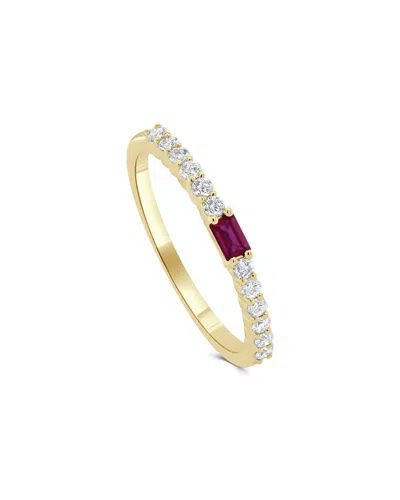 Sabrina Designs 14k 0.31 Ct. Tw. Diamond Ruby Birthstone Ring In Multi