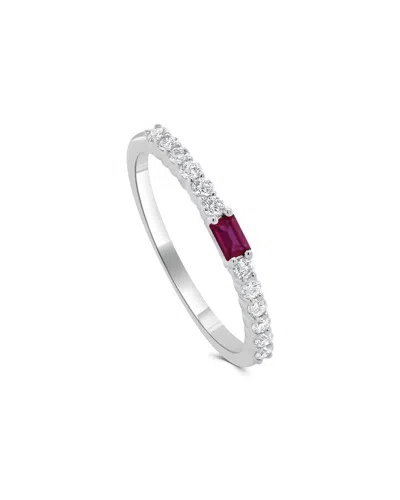 Sabrina Designs 14k 0.31 Ct. Tw. Diamond Ruby Birthstone Ring In Metallic