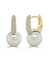 Sabrina Designs 14k 0.32 Ct. Tw. Diamond & Pearl Dangle Earrings