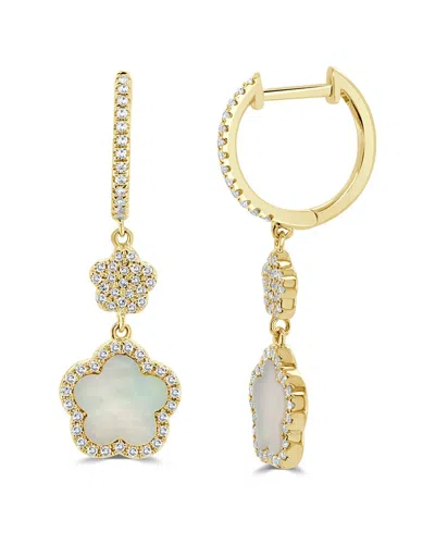 Sabrina Designs 14k 0.32 Ct. Tw. Diamond & Pearl Dangle Earrings In Gold