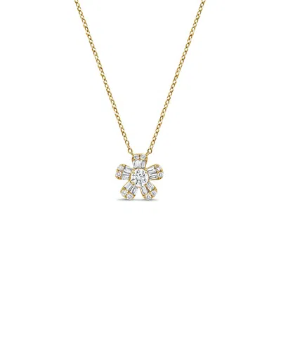 Sabrina Designs 14k 0.54 Ct. Tw. Diamond Flower Pendant