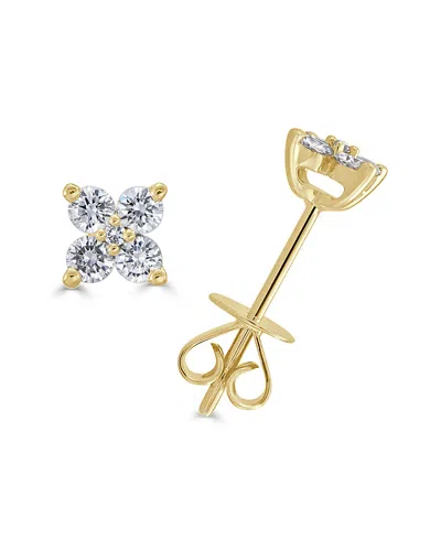 Sabrina Designs 14k 0.32 Ct. Tw. Diamond Flower Studs In Gold