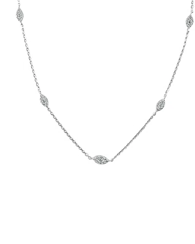 Sabrina Designs 14k 0.32 Ct. Tw. Diamond Station Necklace In Silver