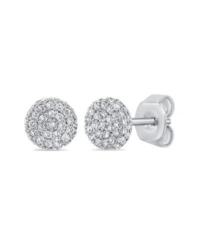 Sabrina Designs 14k 0.33 Ct. Tw. Diamond Disc Earrings In White