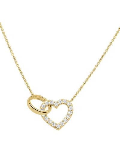 Sabrina Designs 14k 0.33 Ct. Tw. Diamond  Heart Link Necklace In Gold