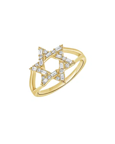 Sabrina Designs 14k 0.33 Ct. Tw. Diamond Star Of David Ring In Gold