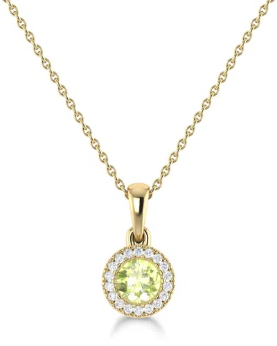 Sabrina Designs 14k 0.34 Ct. Tw. Diamond & Peridot Pendant In Gold