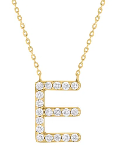 Sabrina Designs 14k 0.34 Ct. Tw. Diamond E Initial Pendant In Gold
