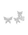 Sabrina Designs 14k 0.35 Ct. Tw. Diamond Butterfly Mismatched Studs