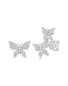 Sabrina Designs 14k 0.35 Ct. Tw. Diamond Butterfly Mismatched Studs