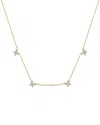 Sabrina Designs 14k 0.35 Ct. Tw. Diamond Butterfly Station Necklace