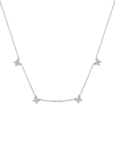 SABRINA DESIGNS SABRINA DESIGNS 14K 0.35 CT. TW. DIAMOND BUTTERFLY STATION NECKLACE